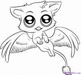 Coloring Animal Cute Pages Drawings Animals Printable Baby Easy Drawing Sheets Anime Print Color Creatures Chibi Draw Griffin Colouring Owl sketch template