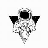 Astronaut Astronauta Astronautas Dibujos Astronaute Cosmos Spaceman Dessins Espacio Disegni Coloring Galaxy Uzay Tatuaggio Astronalta Tatuaje Crayon Zeichnung Espaço Sigueme sketch template