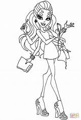 Coloring Monster High Wydowna Spider Pages Drawing sketch template