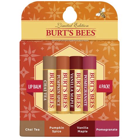 burts bees  natural moisturizing lip balm fall flavors  count