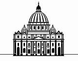 Basilica Vaticano Pietro Vatican Dibujo Basílica Chiesa Colorir Peter Desenhos Monumentos Monumenti Peters Stampare Cdn5 Sao Edificios sketch template