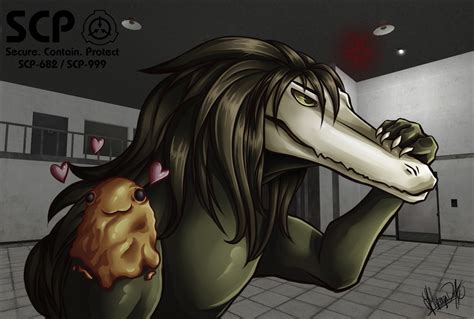 scp 682 scp 999 by malebeja on deviantart