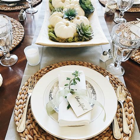 beautifully simple thanksgiving table setting ideas jane  home