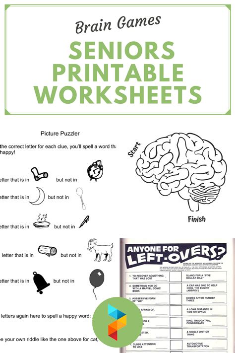 brain games seniors printable worksheets     printablee