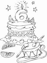 Birthday Cake Coloring Age Happy Pages 6th Ans Anniversaire Coloriage Gateau Imprimer Chandelle Choose Board Kids Printable Print sketch template