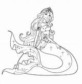 Mermaid Crayola Dora Hellokids sketch template