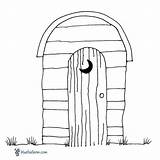 Hillbilly Outhouse sketch template