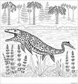Mosasaur Prehistoric Reptile sketch template