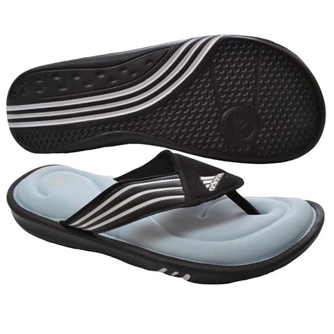 adidas trusport fitfoam womens black flip flop sandals ladies holiday  ebay