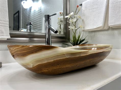 onyx stone vessel sink natural stone bathroom vessel sink etsy