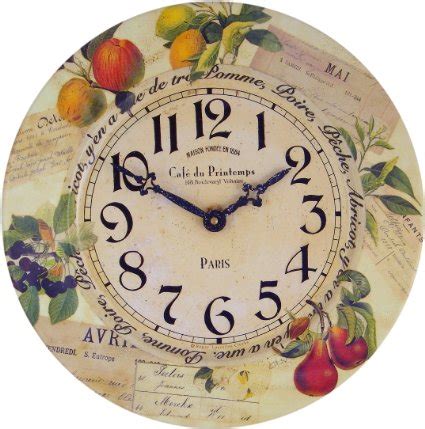 beautiful vintage fruit kitchen wall clock catering  chef