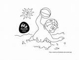 Olympics Summer Coloring Polo Water Pages Surfnetkids Olympic sketch template