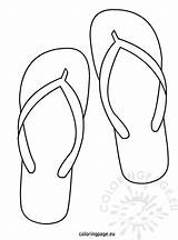 Flip Flop Coloring Flops Pages Printable Clipart Summer Outline Board Coloringpage Eu Tongs Surfboard Crafts Clip Surf Drawing Colouring Beach sketch template