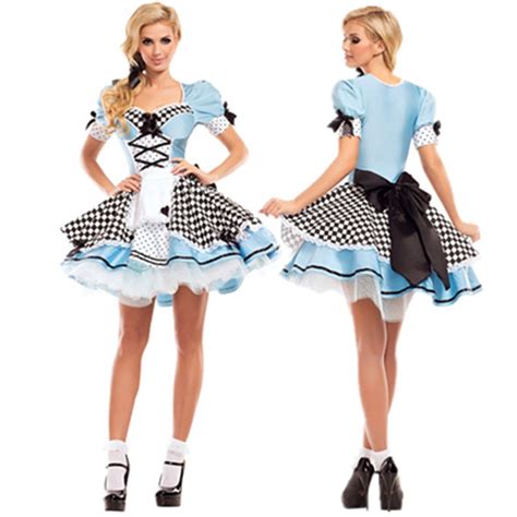 Sexy Alice In Wonderland Cosplay Costume Adult Women Halloween Party