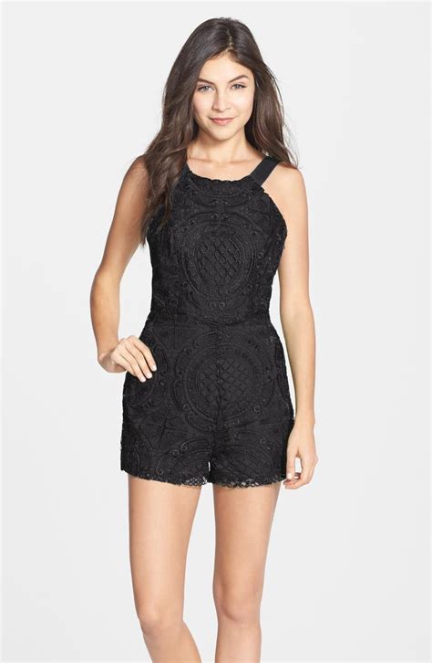 Adelyn Rae Embroidered Lace Romper Nordstrom
