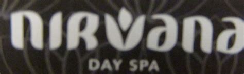 nirvana day spa ad spa day typography company logo