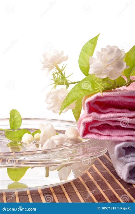 jasmine spa stock photo image  flowers aroma background