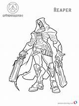 Overwatch Coloring Reaper Pages Printable Color Kids Adults Bettercoloring sketch template