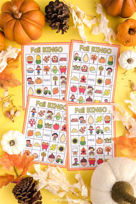 fall bingo   ideas  kids