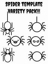 Spider Spiders Coloring Templates Halloween Outlines Template sketch template