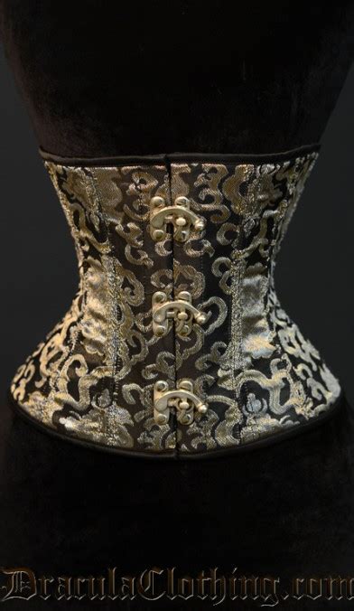 black brocade clasp corset corsets