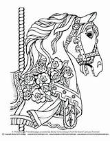 Coloring Pages Horse Carousel Adult Horses Printable Realistic Colouring Carriage Sheets Book A3 Getcolorings Books Color Choose Board Uploaded User sketch template