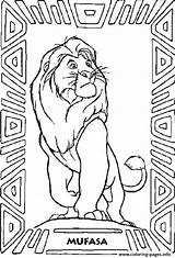Mufasa Coloring Lion King Pages Printable Kids Disney Characters Character Color Print Info sketch template