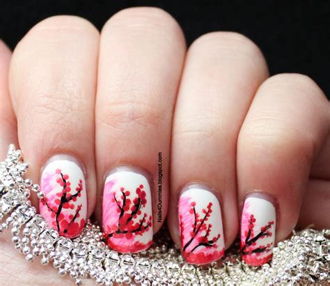 nails  dummies cherry blossom nails