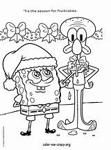 Coloring Pages Spongebob Christmas Printable Kids Squarepants Boys Krabby Squidward Holiday Very Colouring Sheets Color Disney Fun Stuff Sponge Bob sketch template