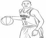 Coloring Pages Coloriage Westbrook Russell Nba Basketball Info Printable sketch template