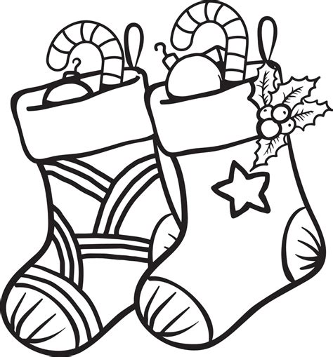 printable christmas stockings coloring page  kids  supplyme
