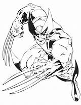 Wolverine Coloring Superheroes Printable Pages Kb sketch template