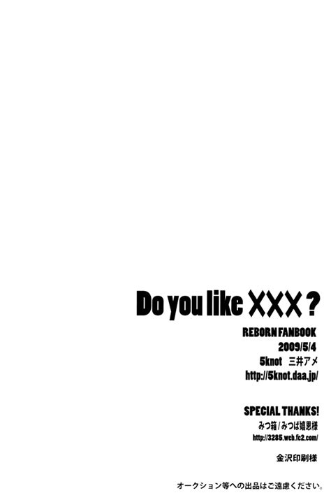 [5knot Mitsui Ame ] Do You Like Xxx Katekyo Hitman Reborn Dj [eng