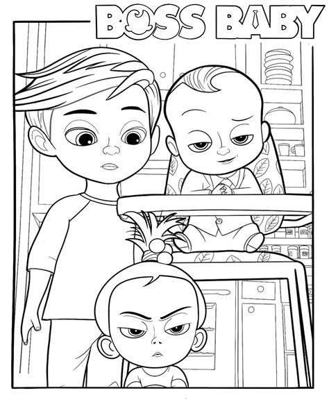 dreamworks boss baby coloring page coloring pages