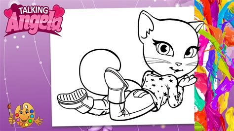 coloring talking angela angela coloring book pages youtube