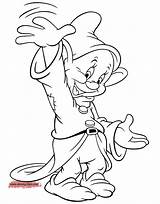 Dopey Dwarf Coloring Pages Snow Disney Drawing Grumpy Colouring Dwarfs Seven Sleepy Printable Waving Cartoon Gif Sheets Book Disneyclips Drawings sketch template