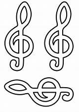 Treble Clef Coloring Pages sketch template