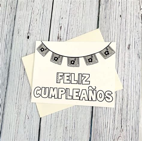 spanish birthday card feliz cumpleanos   spanish birthday