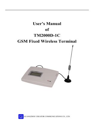 users manual  tmd  gsm fixed wireless terminal manualzz