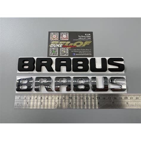 mercedes benz brabus logo emblem brabus wording logo badge tulisan brabus matt black chrome
