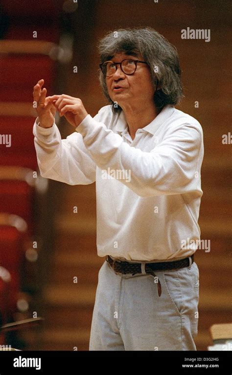 Dpa Files Japanese Us Conductor Seiji Ozawa Pictured After A