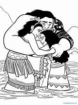 Moana Coloring Pages Baby Family Drawing Kids Color Getdrawings Cartoons sketch template