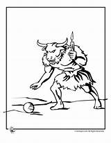 Minotaur Greek Mythology Coloring Kids Printer Send Button Special Print Only Use Click sketch template