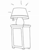 Table Lamp Coloring Small Colouring Pages Library Popular sketch template
