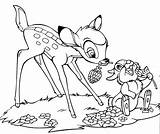 Bambi Coloring Pages Printable Kids sketch template