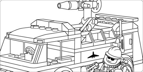 lego fire truck coloring page firefighter fun pinterest