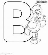 Coloring Pages Street Sesame Letter Bird Big Print Seasame Printable Look Other sketch template