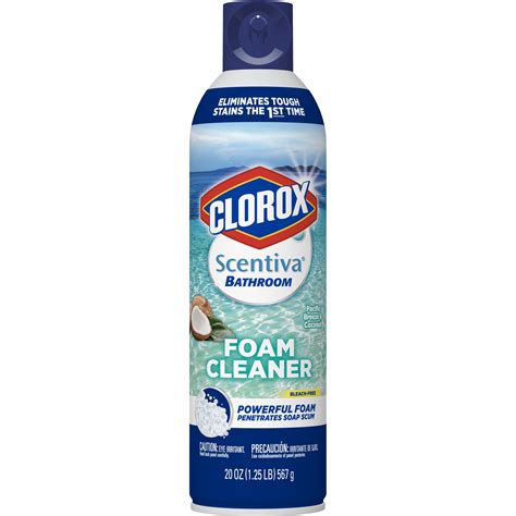 clorox scentiva bathroom foam cleaner foaming aerosol multi surface