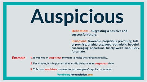auspicious   pronounce ways  learning  words