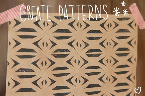 unify handmade creating patterns  homemade stamps